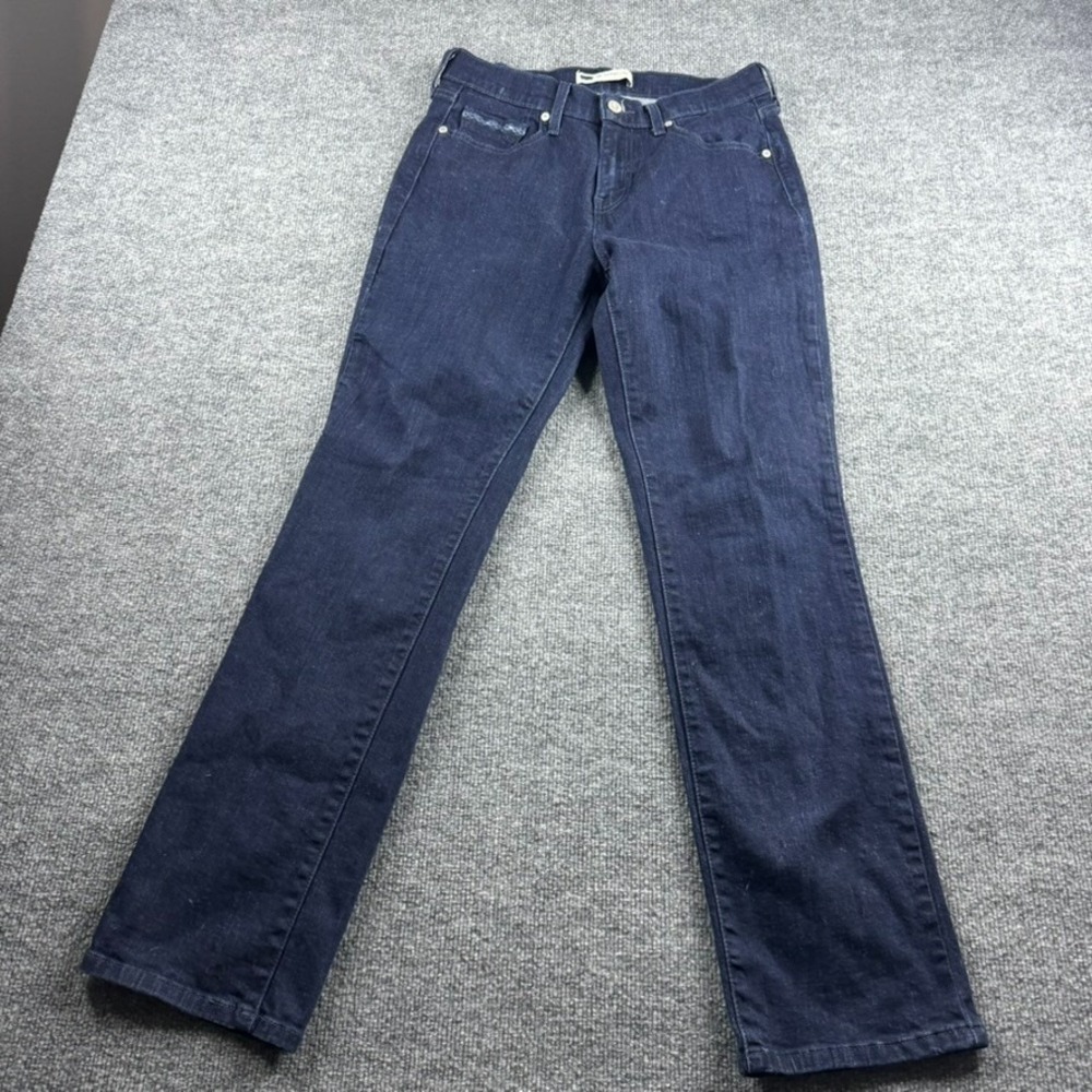 VTG Levis 505 Jeans Womens 30x32 Blue Straight Leg‎ Cotton Stretch Dark Wash Y2K